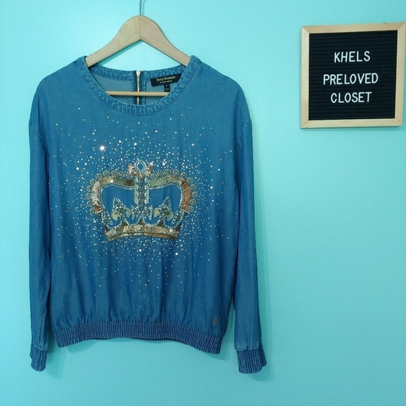 Juicy couture sequins long sleeves top - Picture 2 of 14